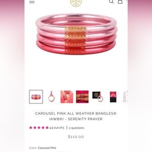 Budhagirl carousel pink bangles
